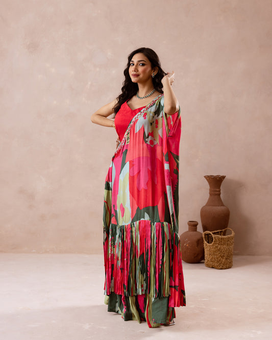 AMIRI CAPE & SKIRT SET