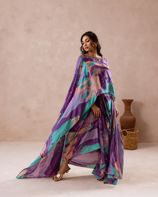 PAI DRAPE SKIRT & CAPE SET