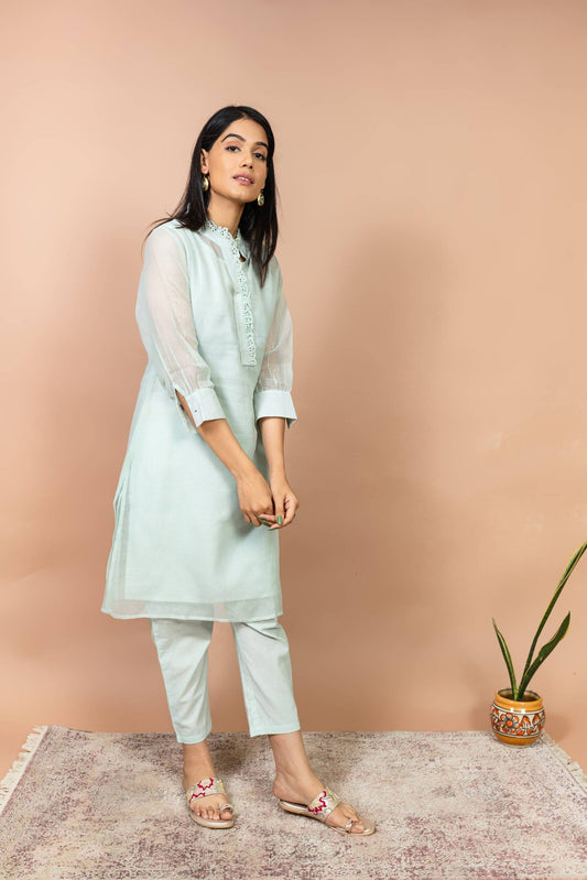 MINT OVERLAY SUIT SET