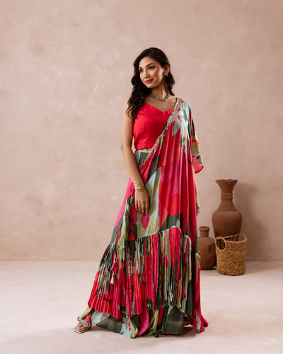 AMIRI CAPE & SKIRT SET