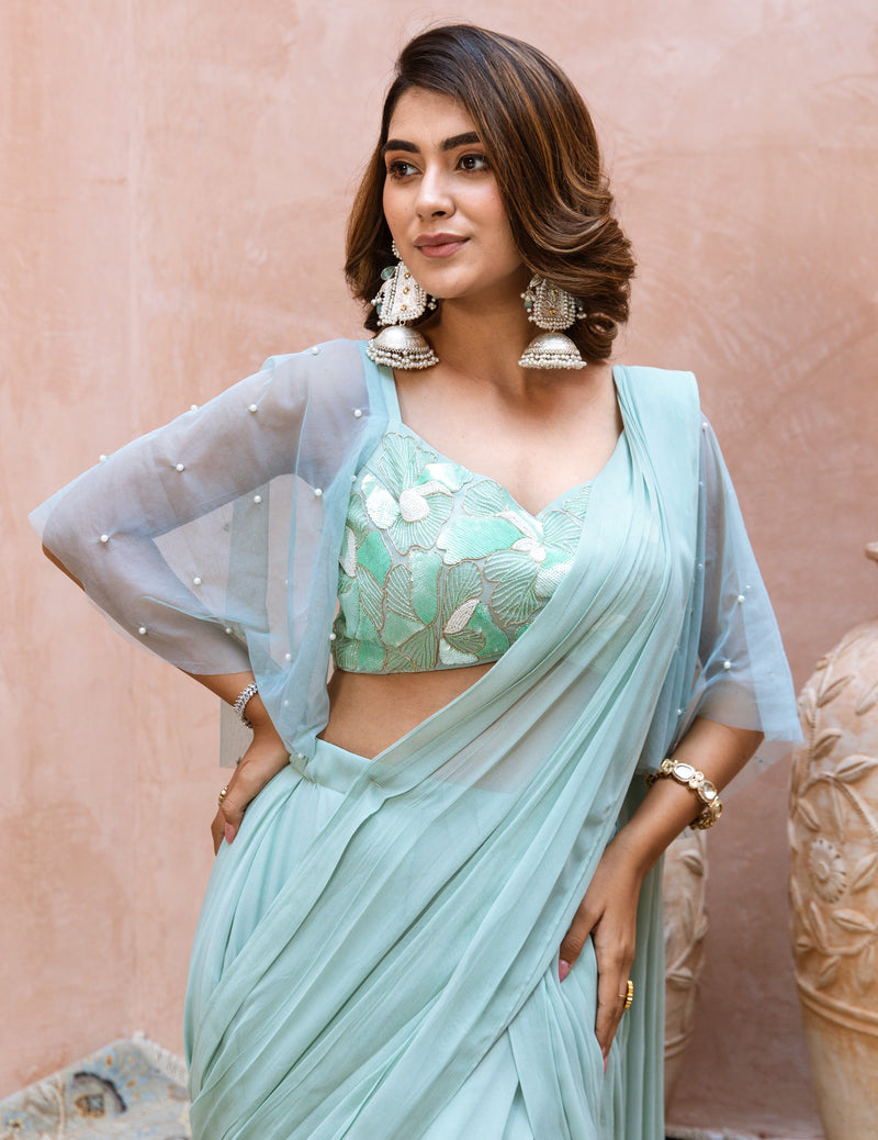 MINT DRAPE SAREE