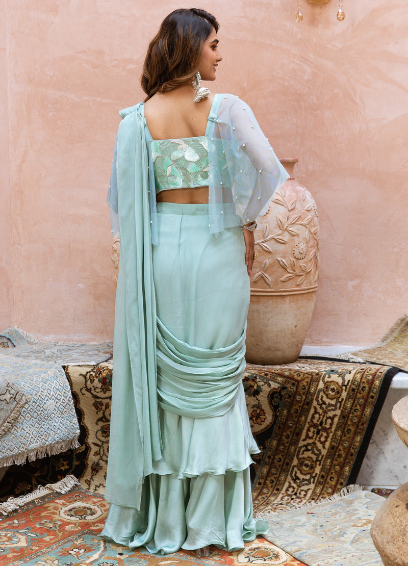 MINT DRAPE SAREE