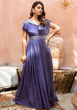 SEQUIN DRAPE GOWN