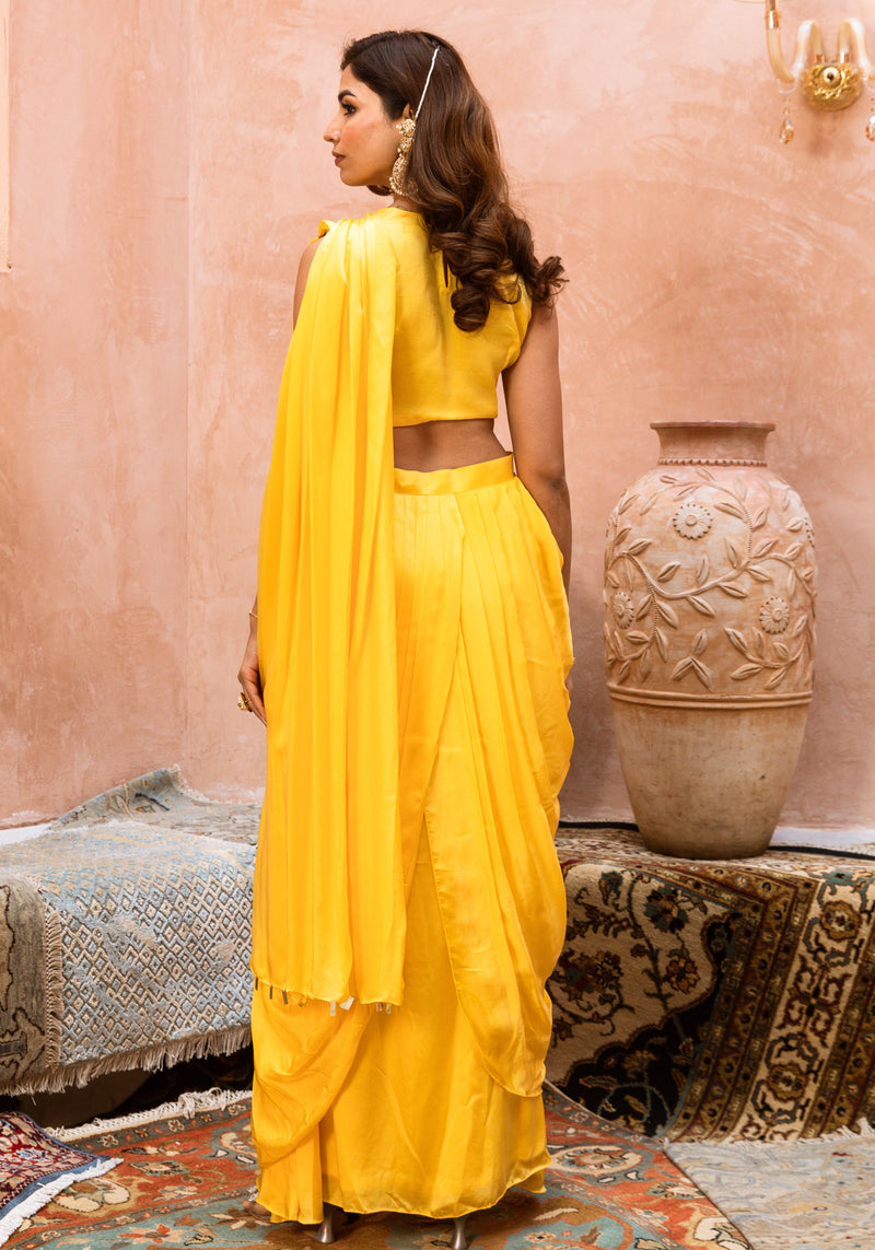 SUNFLOWER DRAPE SAREE