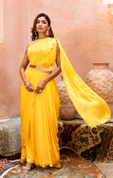 SUNFLOWER DRAPE SAREE