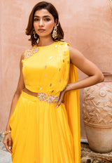 SUNFLOWER DRAPE SAREE