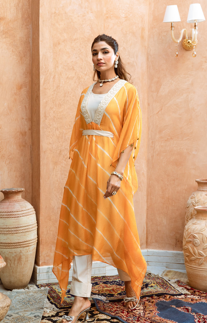 LEHERIYA KAFTAN SET