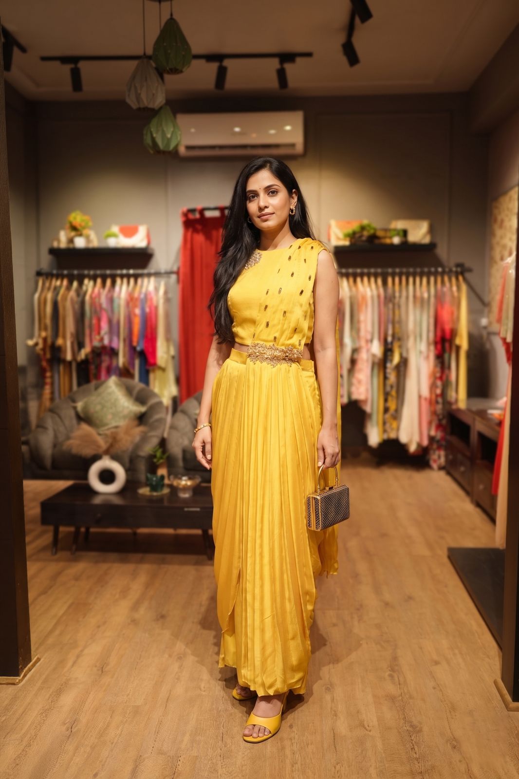 SUNFLOWER DRAPE SAREE