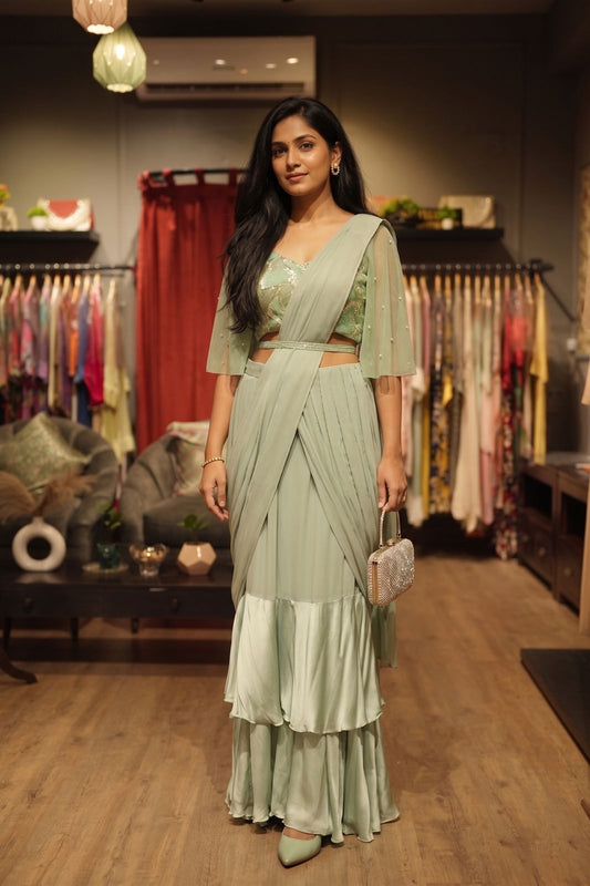 MINT DRAPE SAREE