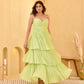LIMEY RUFFLE DRESS