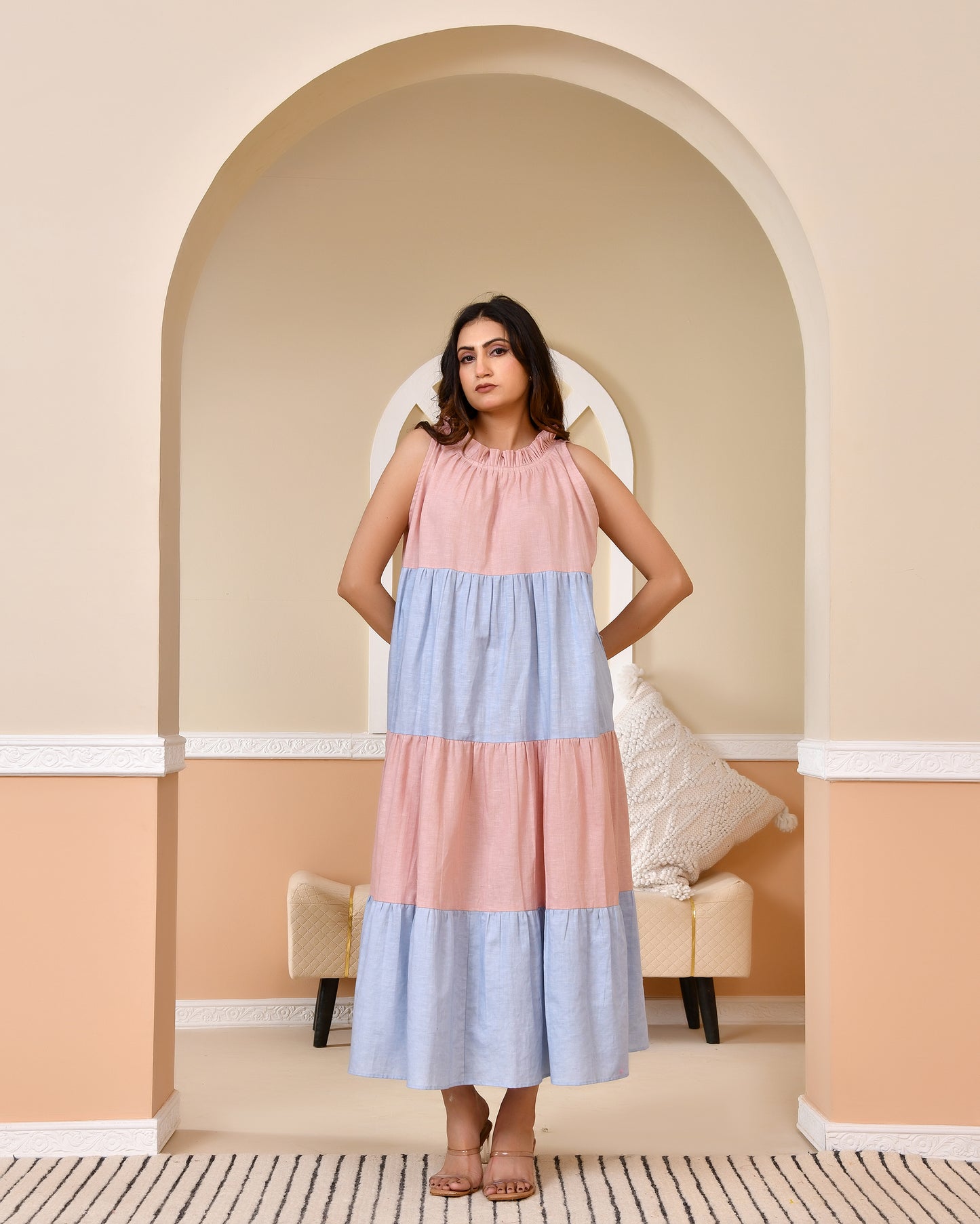 ICY TIERED DRESS
