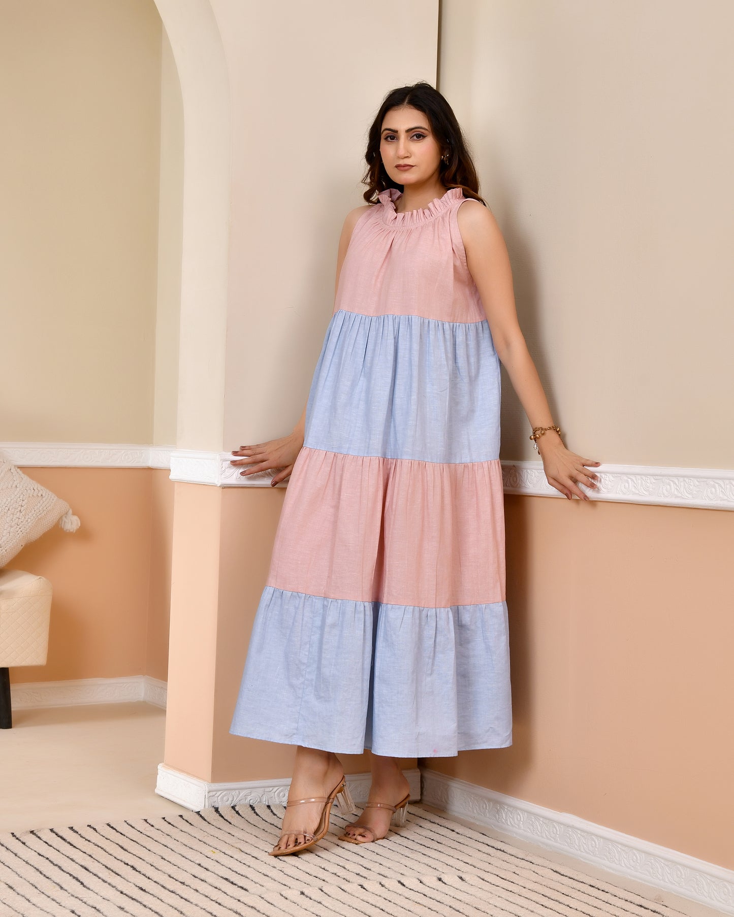 ICY TIERED DRESS