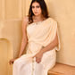 CARAMEL ONE SHOULDER DRAPE