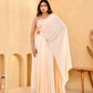 CARAMEL DRAPE SAREE SET