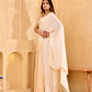 CARAMEL DRAPE SAREE SET