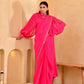 RASPBERRY MIRROR SAREE SET