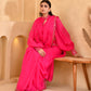 RASPBERRY MIRROR SAREE SET