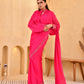 RASPBERRY MIRROR SAREE SET