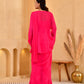 RASPBERRY JACKET SAREE SET
