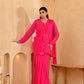 RASPBERRY JACKET SAREE SET