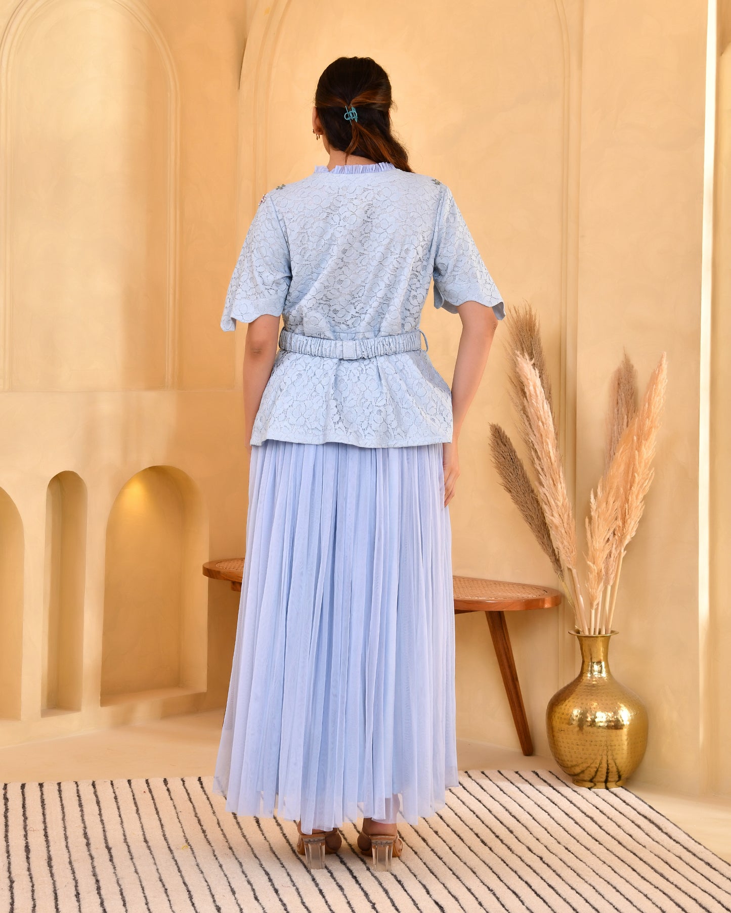SLUSHY SKIRT SET (BLUE)