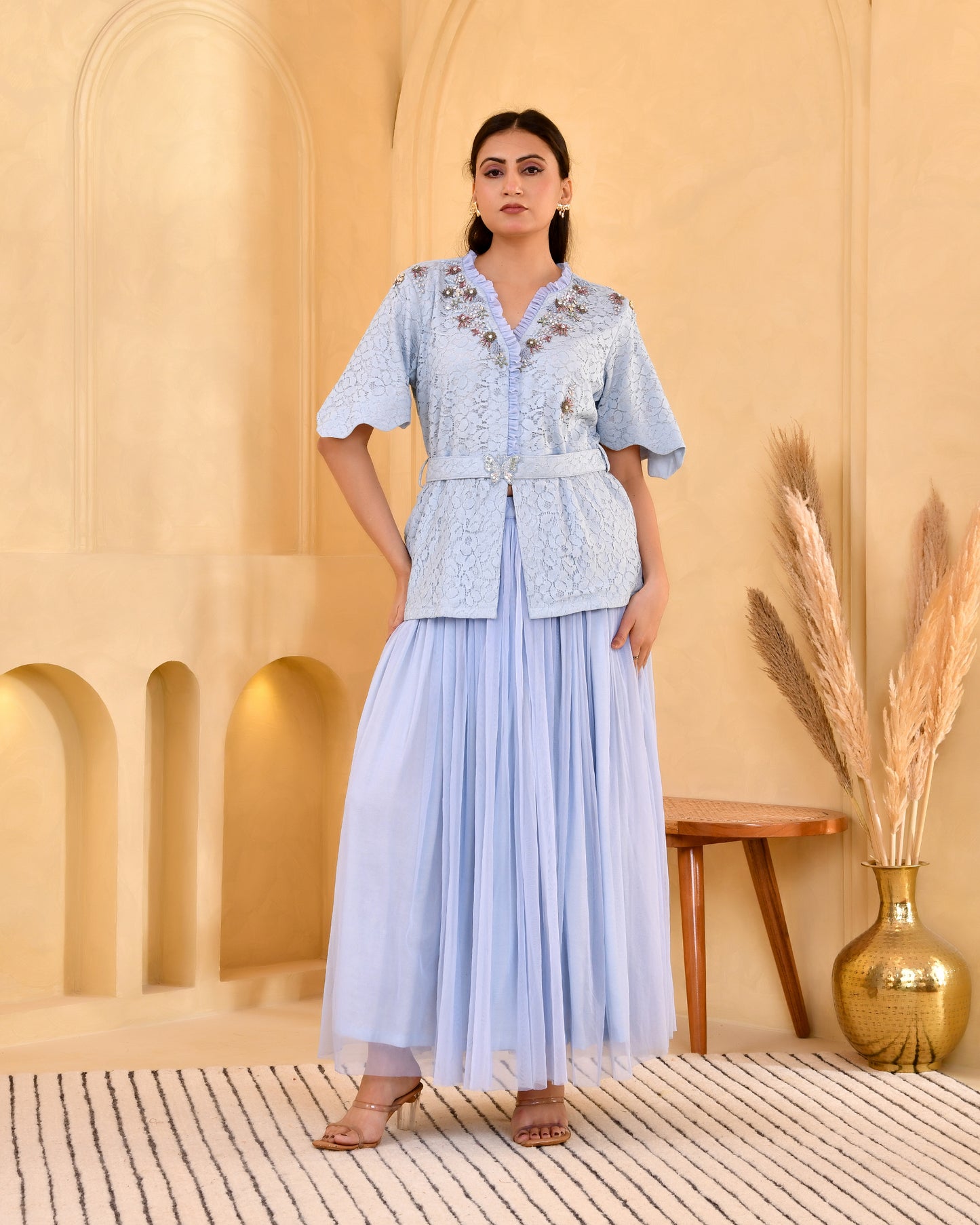 SLUSHY SKIRT SET (BLUE)