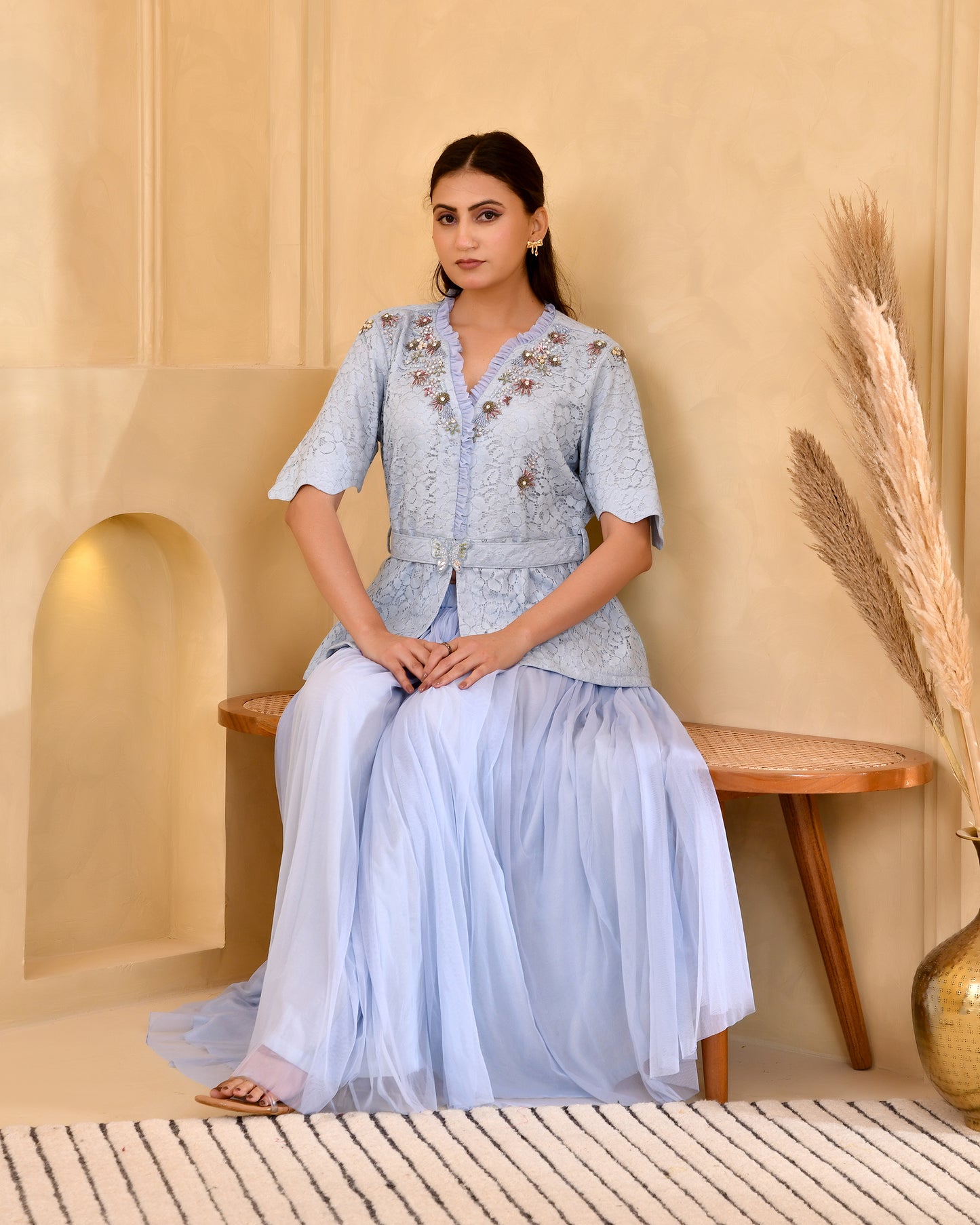 SLUSHY SKIRT SET (BLUE)