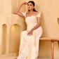 CARAMEL RING DRAPE DRESS