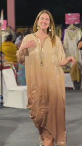 SEQUIN GEORGETTE OMBRE KAFTAN SET