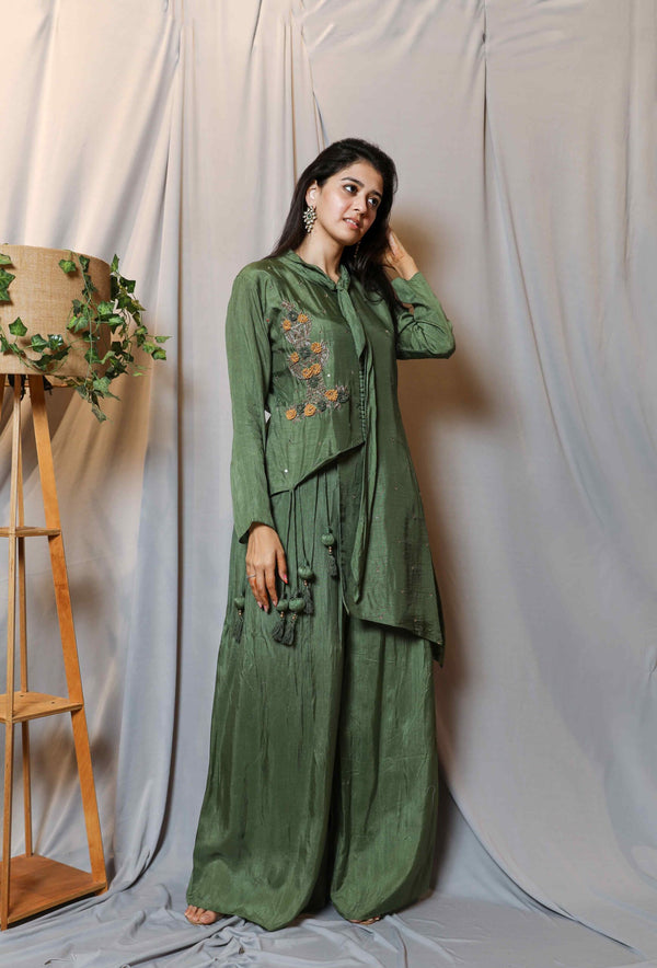 BOTTLE GREEN CO-ORD SET