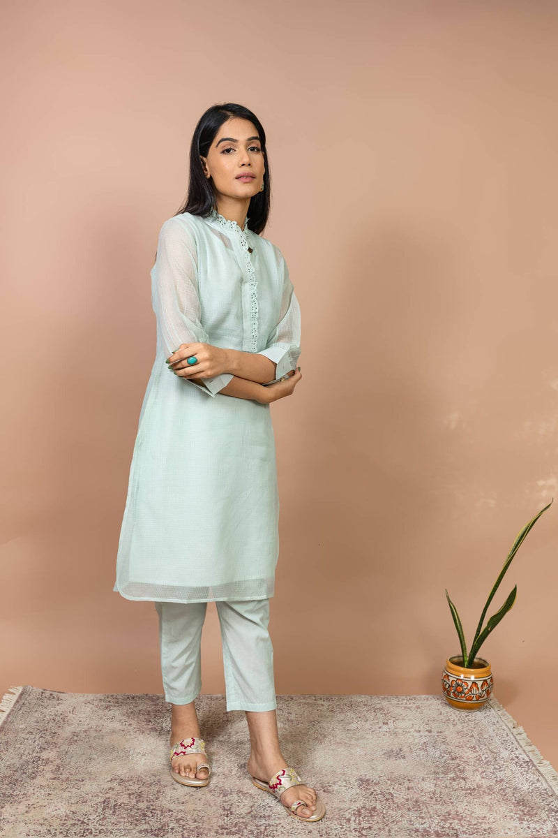 MINT OVERLAY SUIT SET