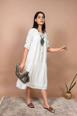 PEARL CHANDERI MIDI DRESS