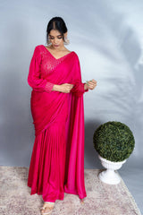 GULAAB DRAPE SAREE SET