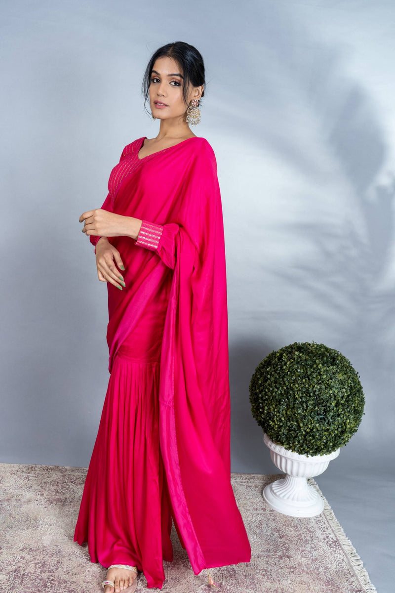 GULAAB DRAPE SAREE SET